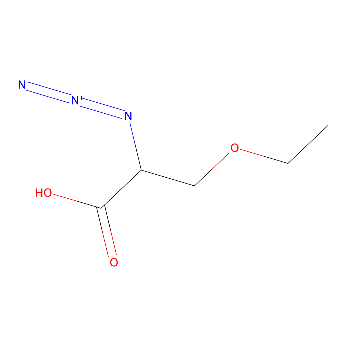 2-Azido-3-ethoxypropanoic acid molecular structure, CAS 116847-36-0