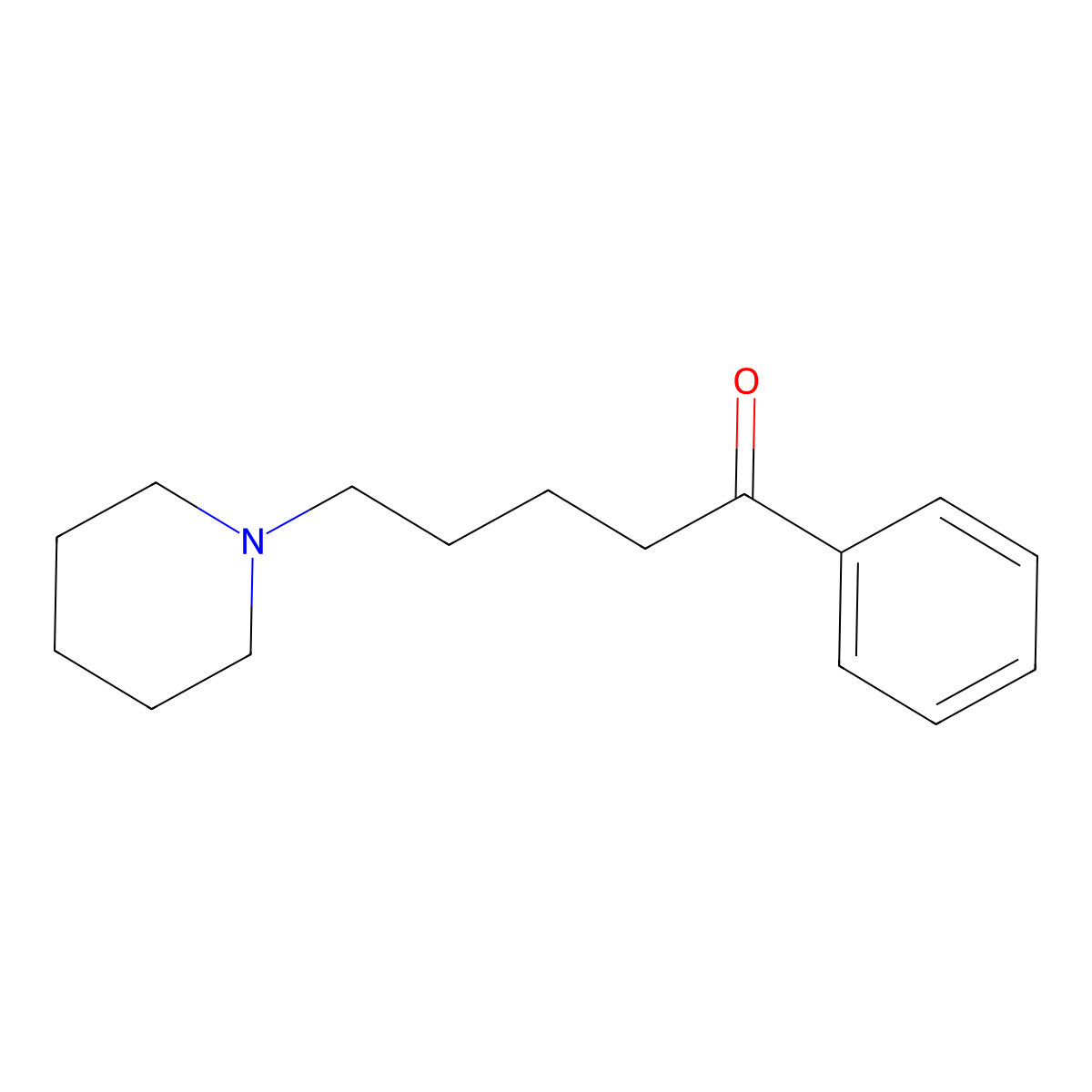 1-Phenyl-5-(piperidin-1-yl)pentan-1-one molecular structure, CAS 116849-53-7
