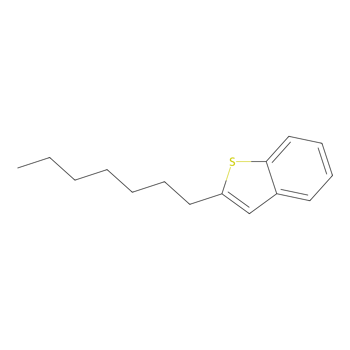 2-Heptyl-1-benzothiophene molecular structure, CAS 116849-89-9