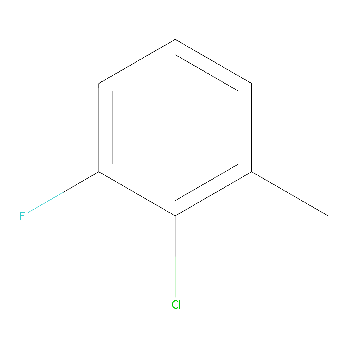 2-Chloro-1-fluoro-3-methylbenzene molecular structure, CAS 116850-28-3