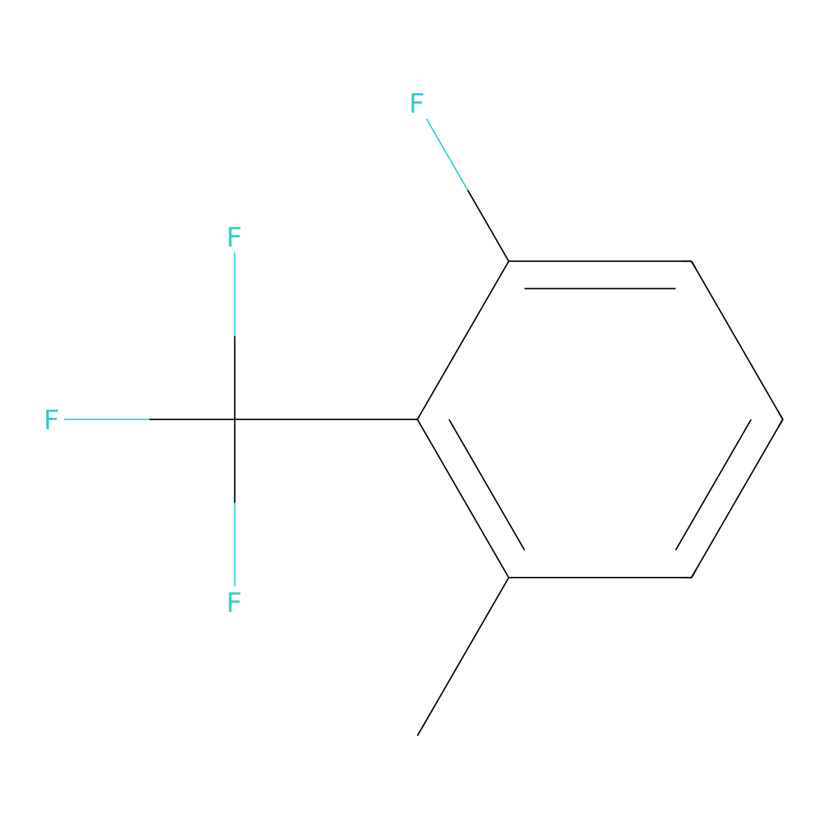 2-Fluoro-6-methylbenzotrifluoride molecular structure, CAS 116850-34-1