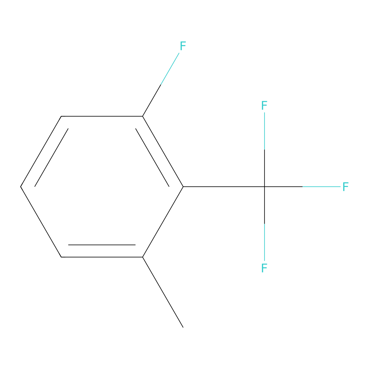 2-Fluoro-6-methylbenzotrifluoride molecular structure, CAS 116850-34-1