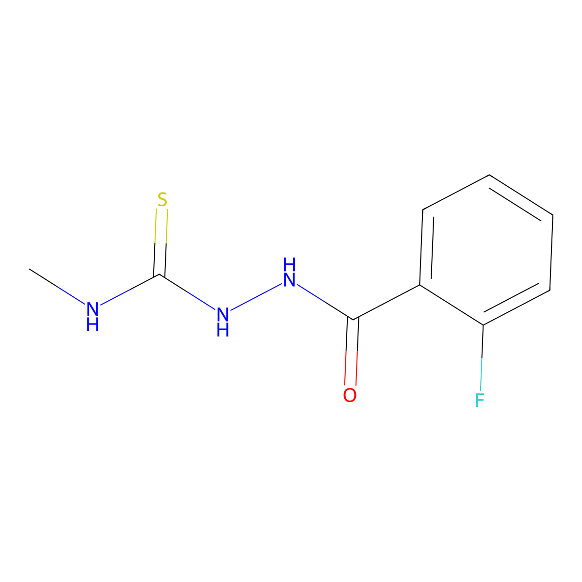 2-(2-fluorobenzoyl)-N-methyl-1-hydrazinecarbothioamide molecular structure, CAS 116850-73-8