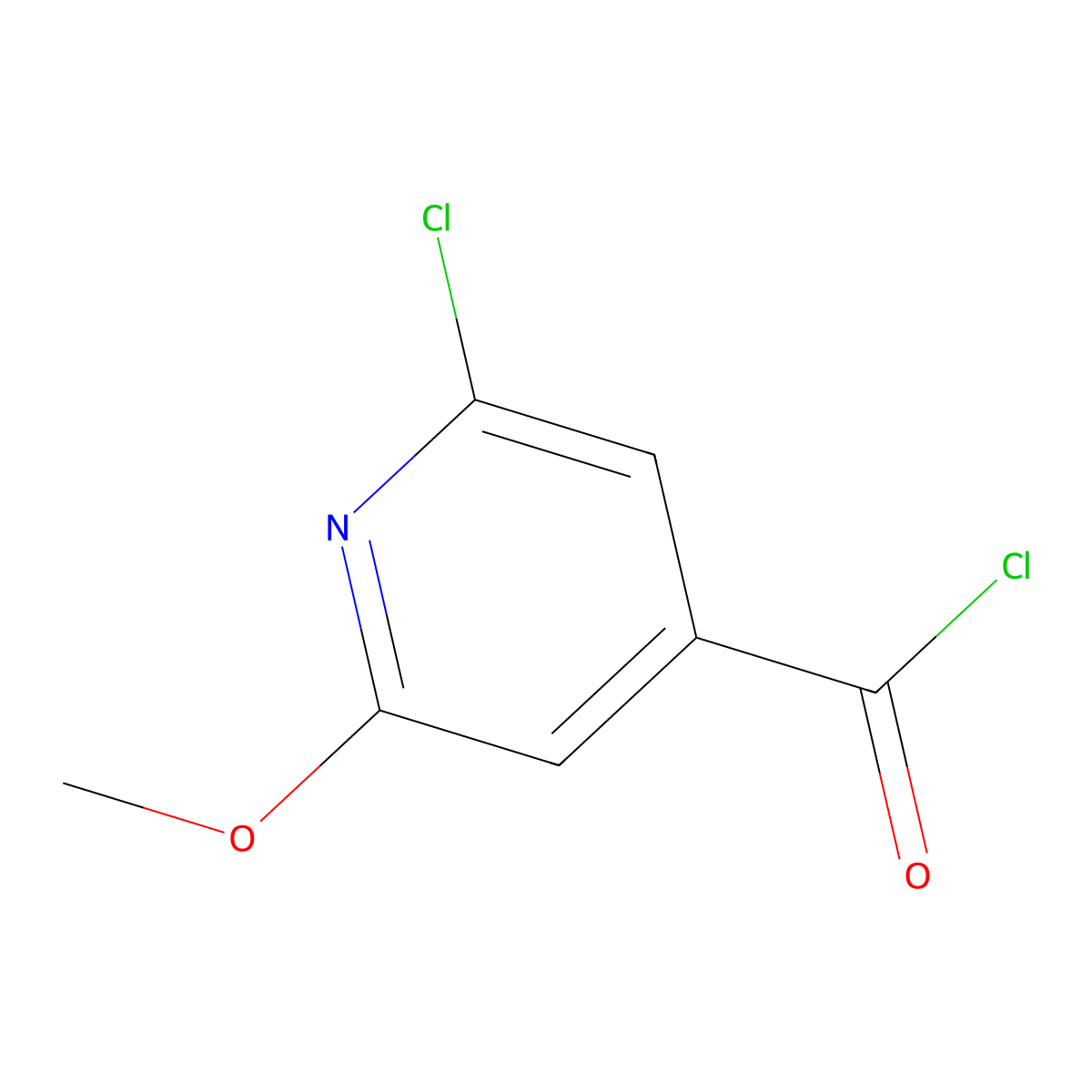 2-Chloro-6-methoxyisonicotinoyl chloride molecular structure, CAS 116853-97-5