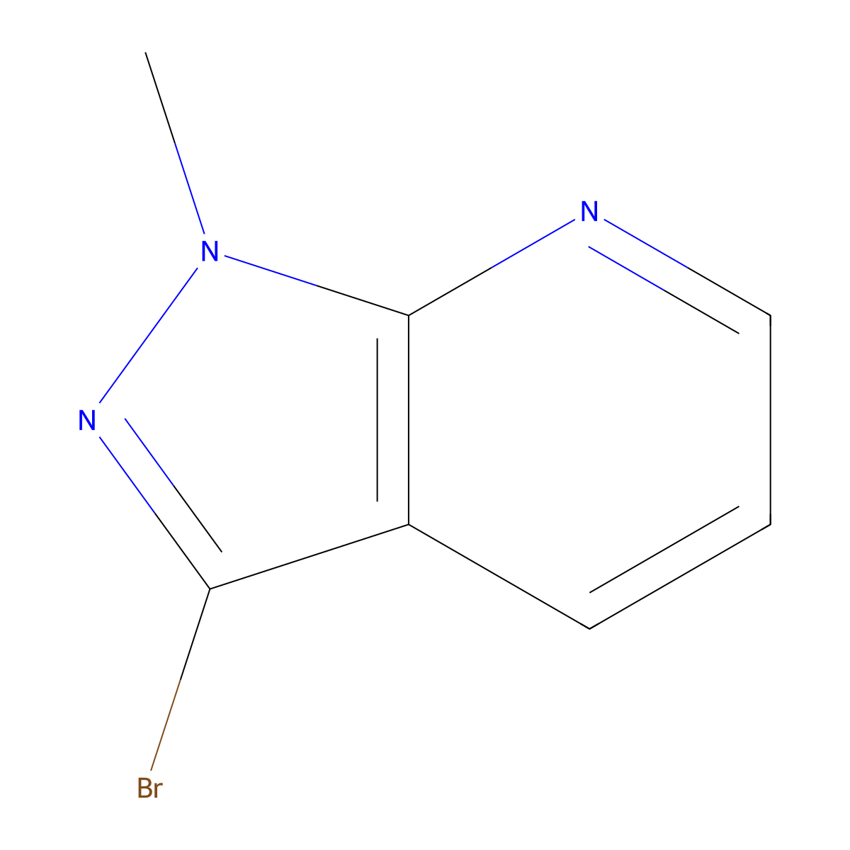 3-bromo-1-methyl-1H-pyrazolo[3,4-b]pyridine molecular structure, CAS 116855-03-9
