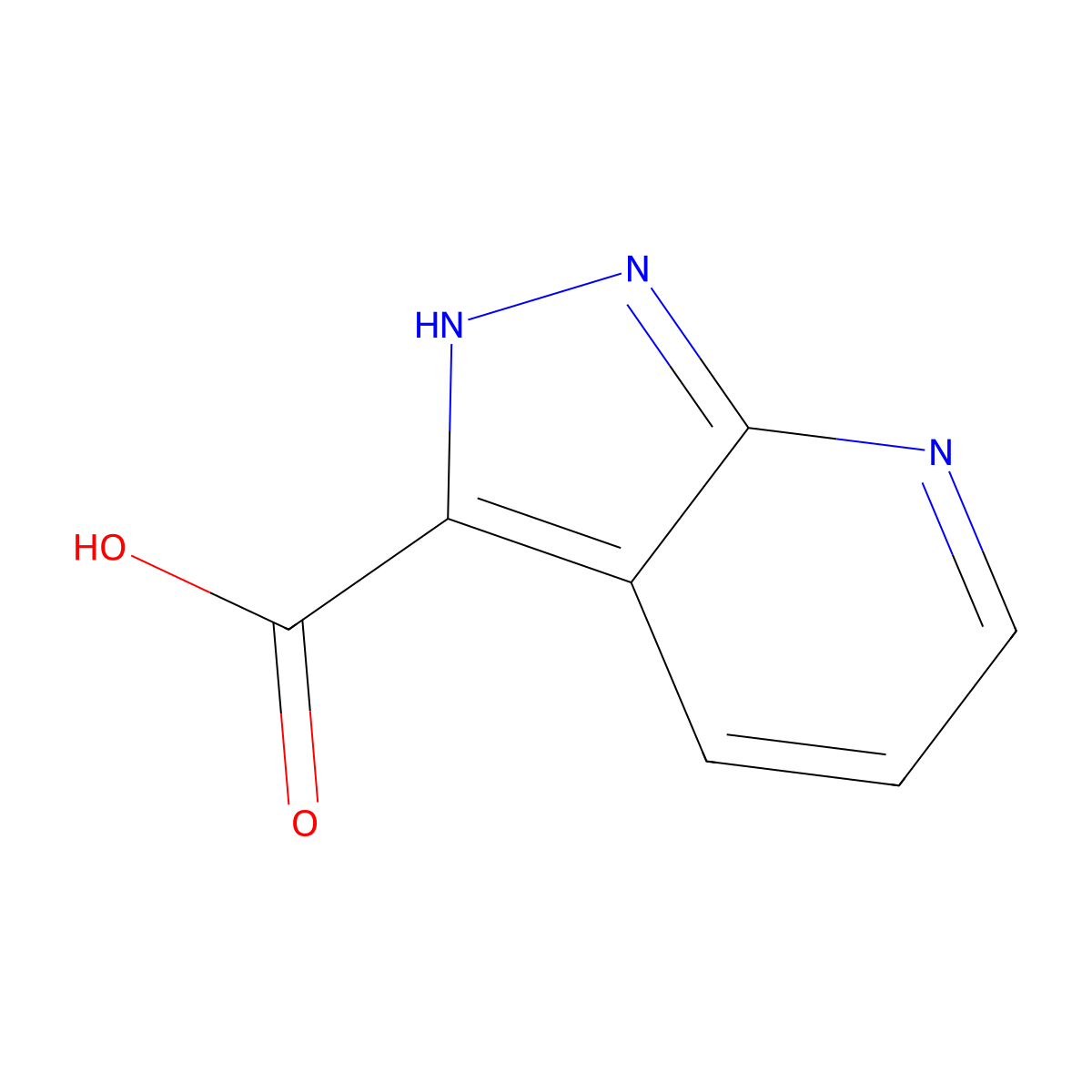 1H-pyrazolo[3,4-b]pyridine-3-carboxylic acid molecular structure, CAS 116855-08-4