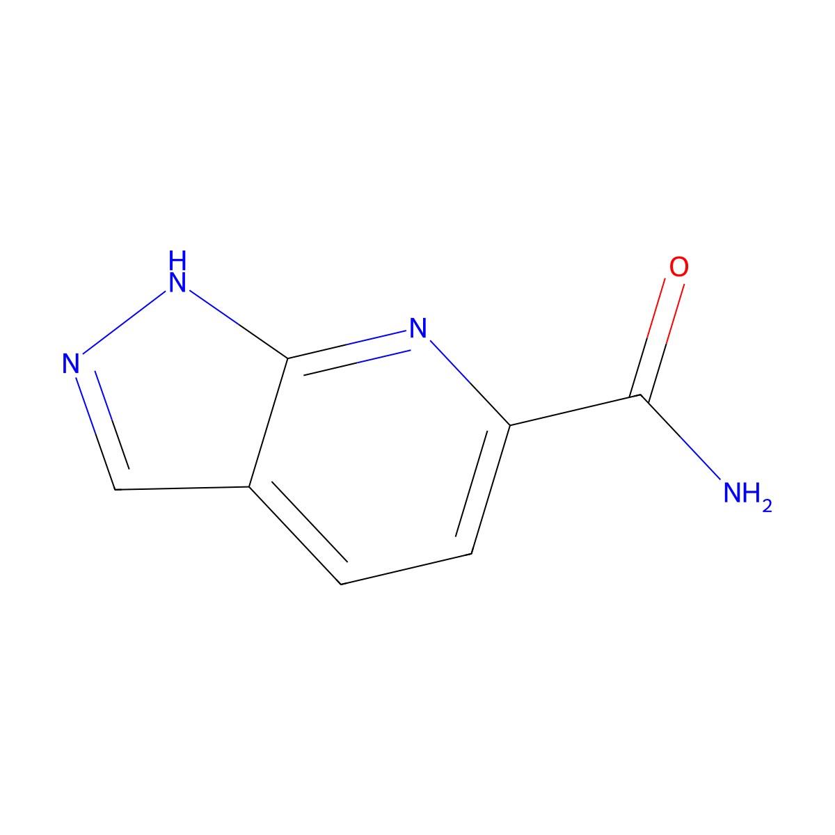 1H-Pyrazolo[3,4-b]pyridine-6-carboxamide molecular structure, CAS 116855-16-4
