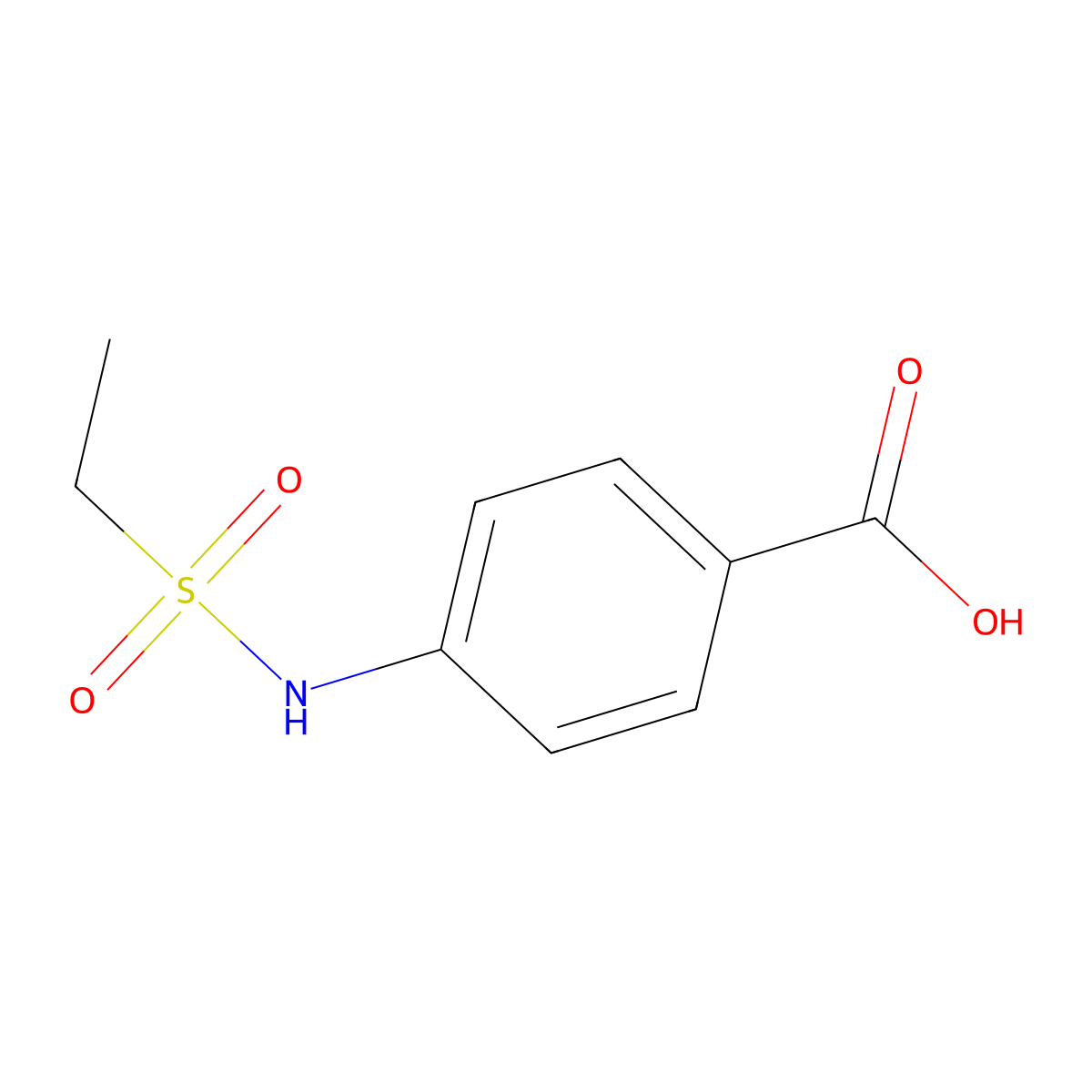 4-Ethanesulfonamidobenzoic acid molecular structure, CAS 116855-56-2