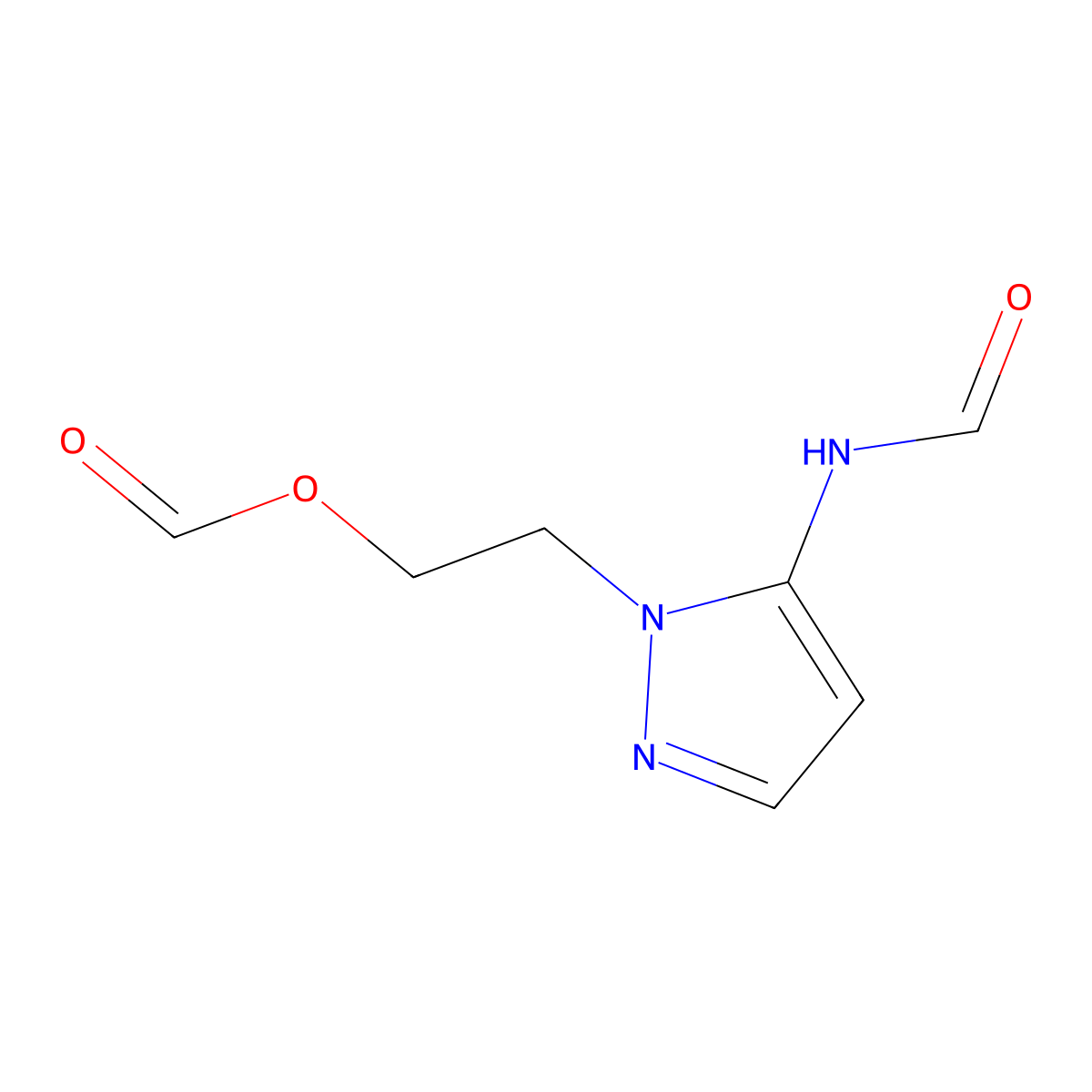 2-(5-Formamido-1H-pyrazol-1-yl)ethyl formate molecular structure, CAS 116856-18-9