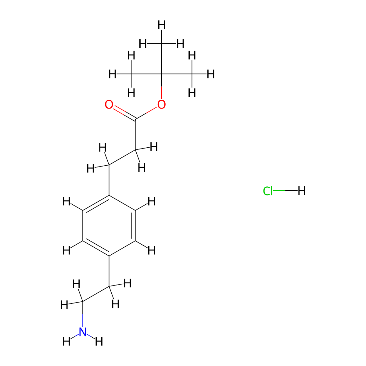 Tert-butyl 3-[4-(2-amino-ethyl)-phenyl]-propionate hydrochloride molecular structure, CAS 116856-71-4