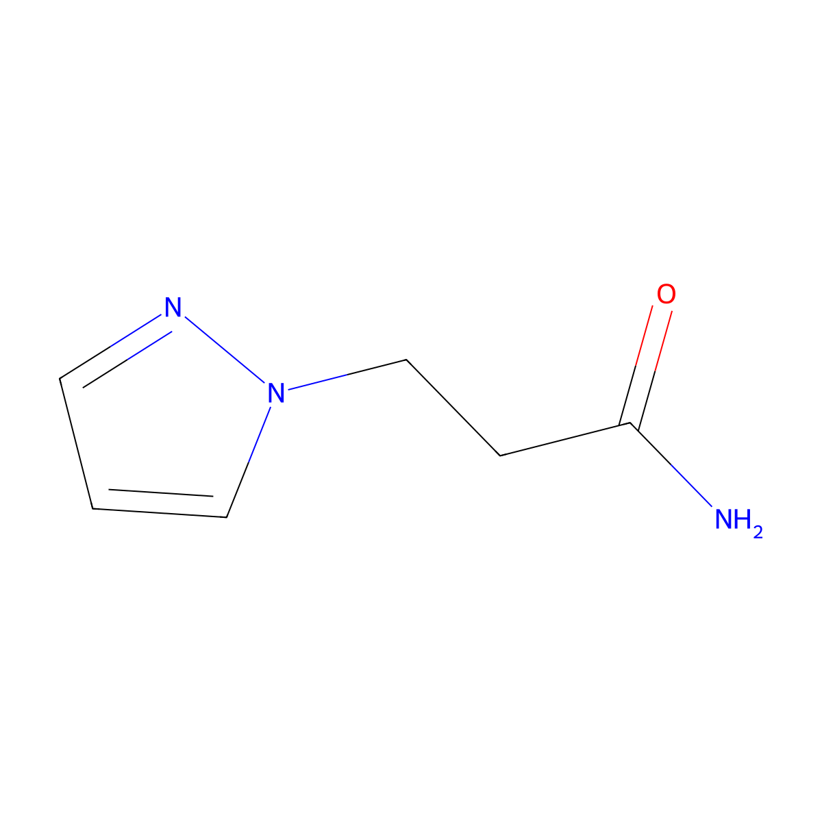 3-(1H-pyrazol-1-yl)propanamide molecular structure, CAS 116857-92-2