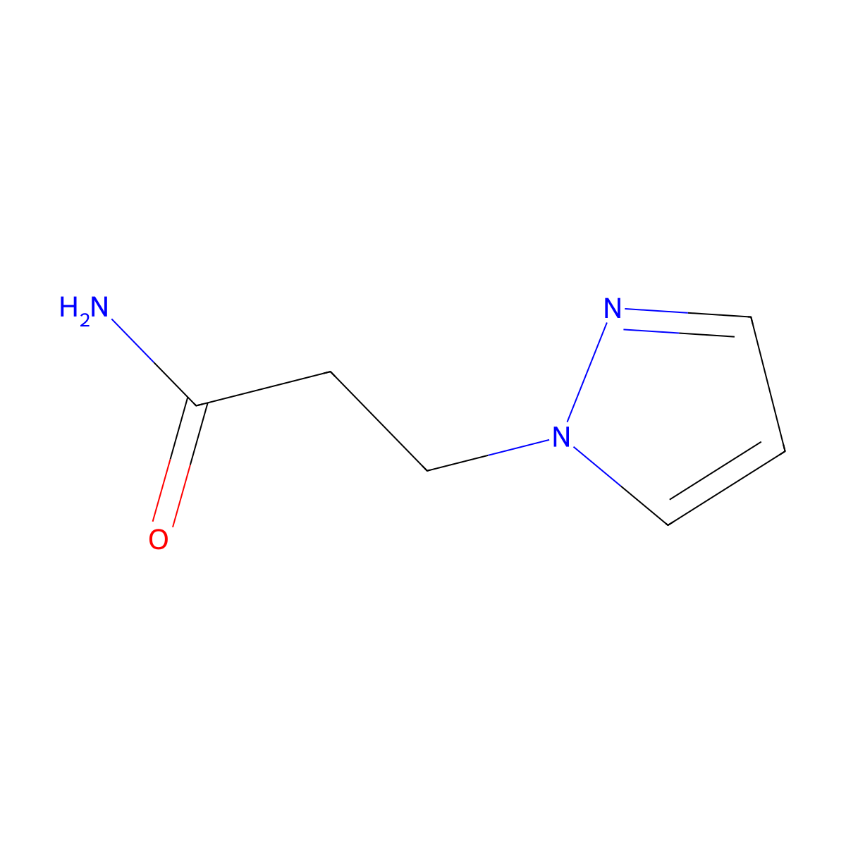 3-(1H-pyrazol-1-yl)propanamide molecular structure, CAS 116857-92-2