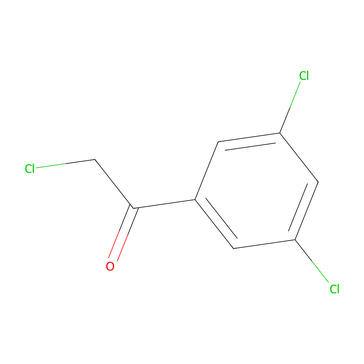 2-Chloro-1-(3,5-dichlorophenyl)ethanone molecular structure, CAS 116865-83-9