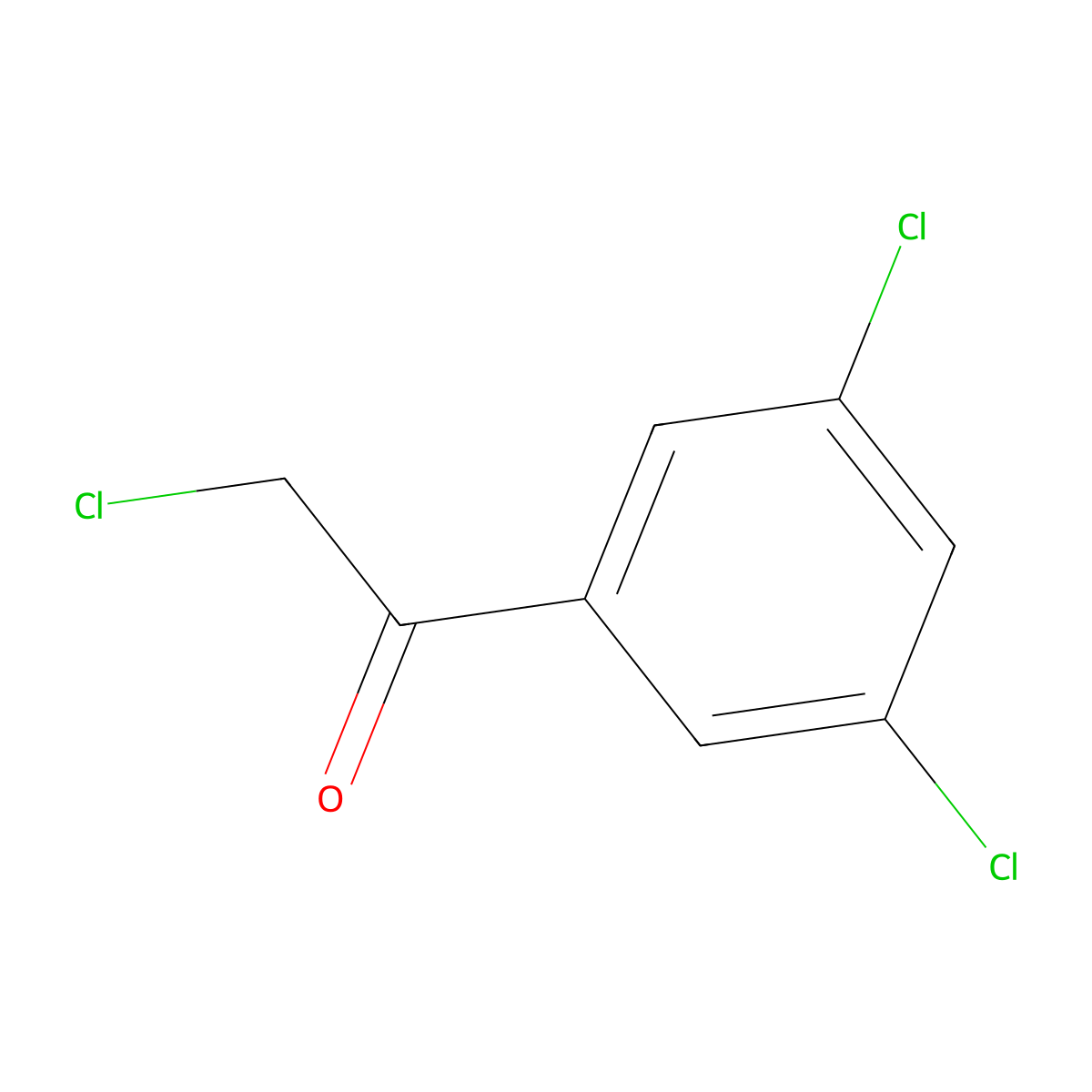 2-Chloro-1-(3,5-dichlorophenyl)ethanone molecular structure, CAS 116865-83-9