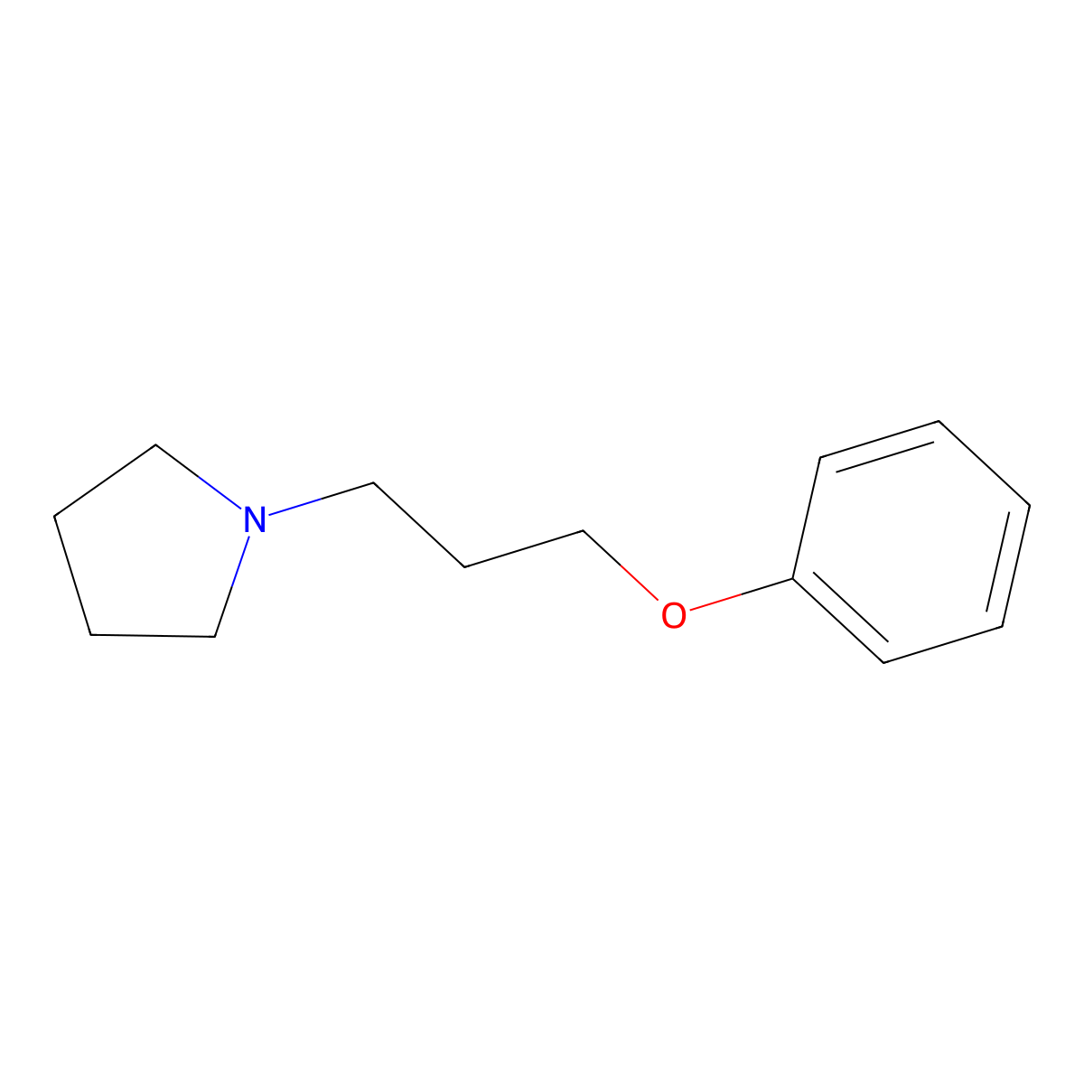 1-(3-Phenoxypropyl)pyrrolidine molecular structure, CAS 116871-18-2