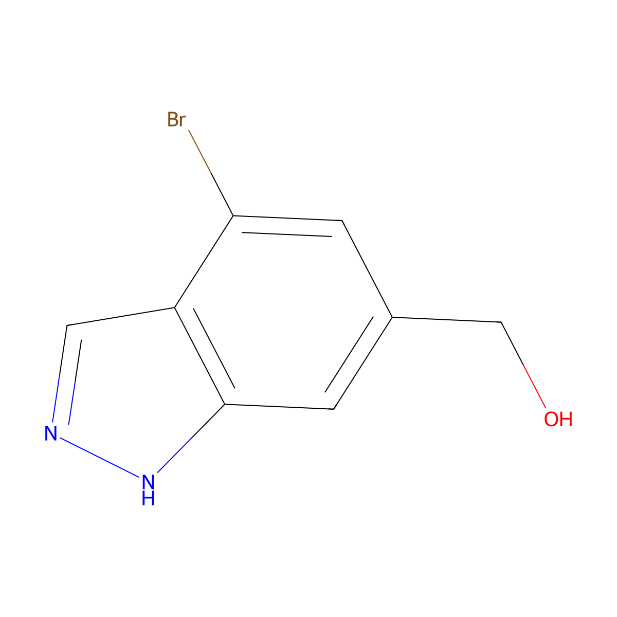 (4-bromo-1H-indazol-6-yl)methanol molecular structure, CAS 1168721-40-1
