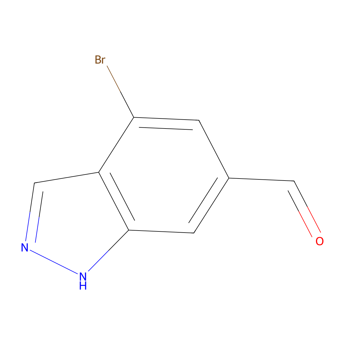 4-bromo-1H-indazole-6-carbaldehyde molecular structure, CAS 1168721-41-2