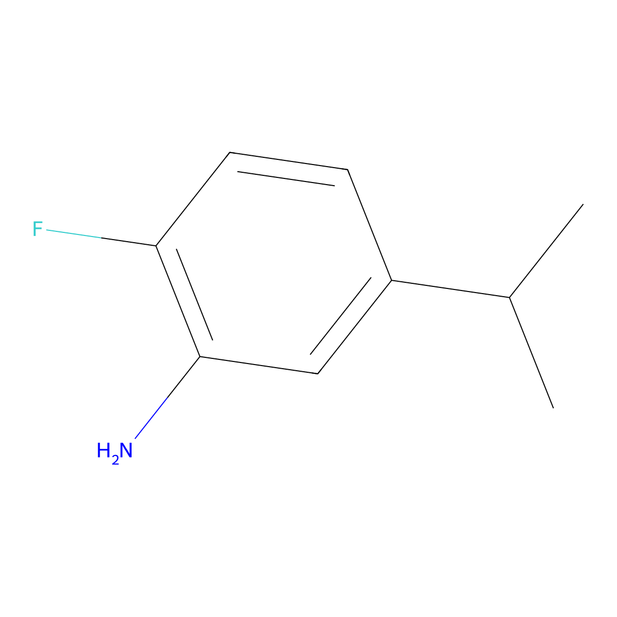 2-Fluoro-5-isopropylaniline molecular structure, CAS 116874-67-0