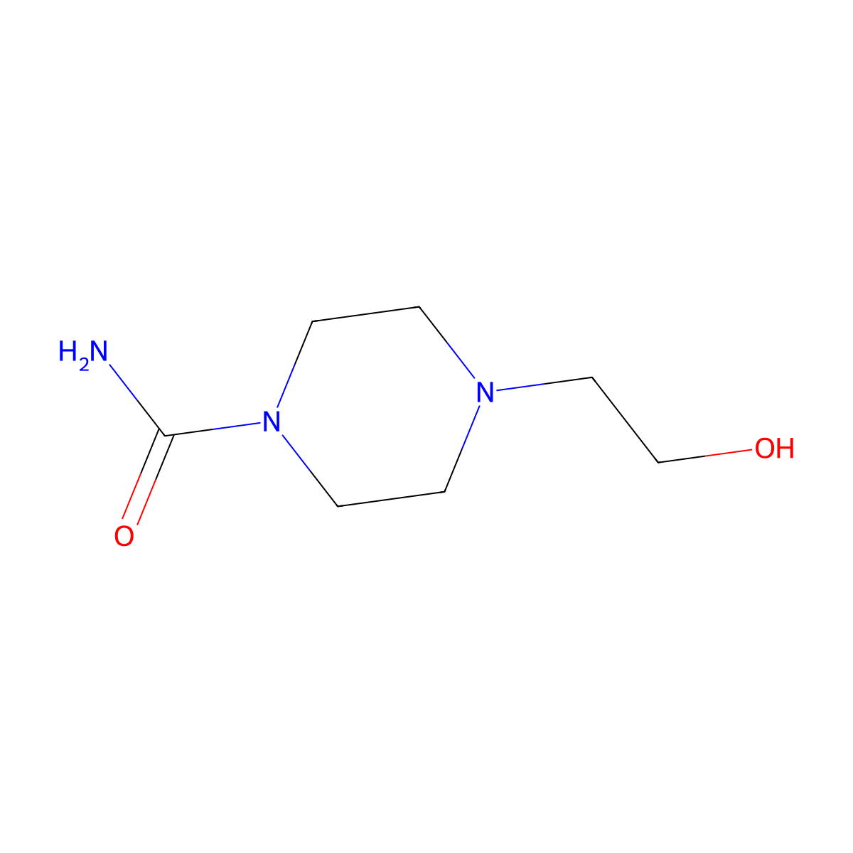 4-(2-Hydroxyethyl)piperazine-1-carboxamide molecular structure, CAS 116882-73-6