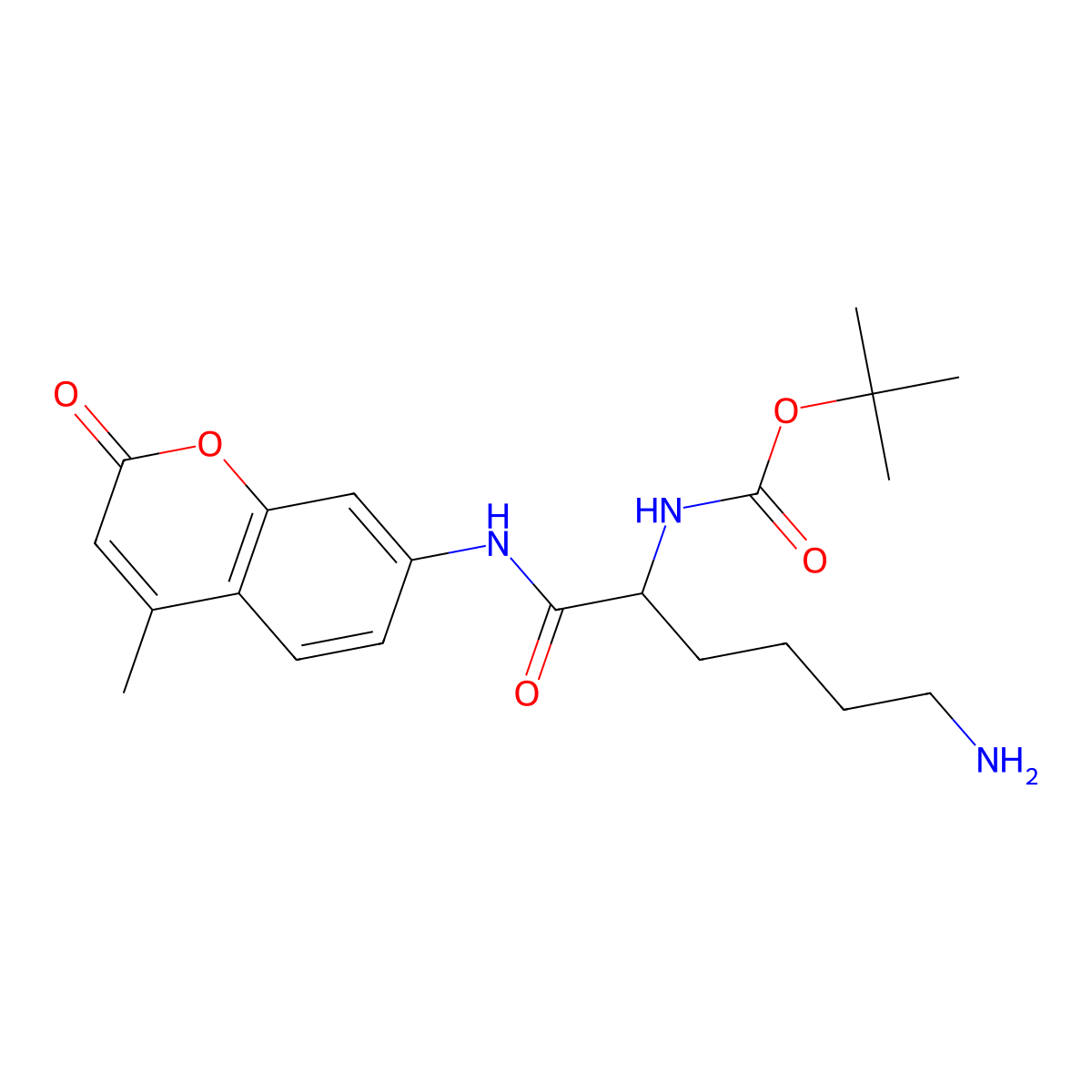 Boc-L-Lys-Amc molecular structure, CAS 116883-12-6
