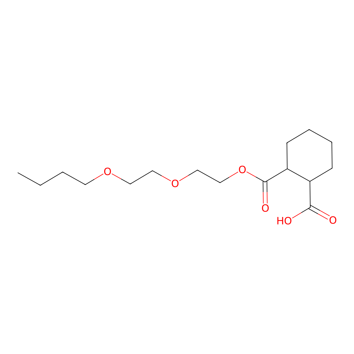 1-[2-(2-Butoxyethoxy)ethyl] 1,2-cyclohexanedicarboxylate molecular structure, CAS 116883-27-3