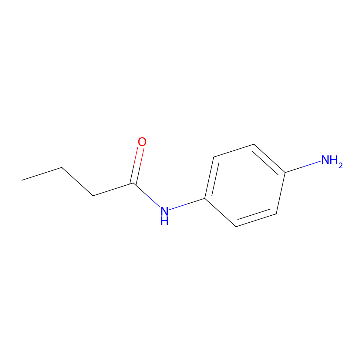 N-(4-aminophenyl)butanamide molecular structure, CAS 116884-02-7
