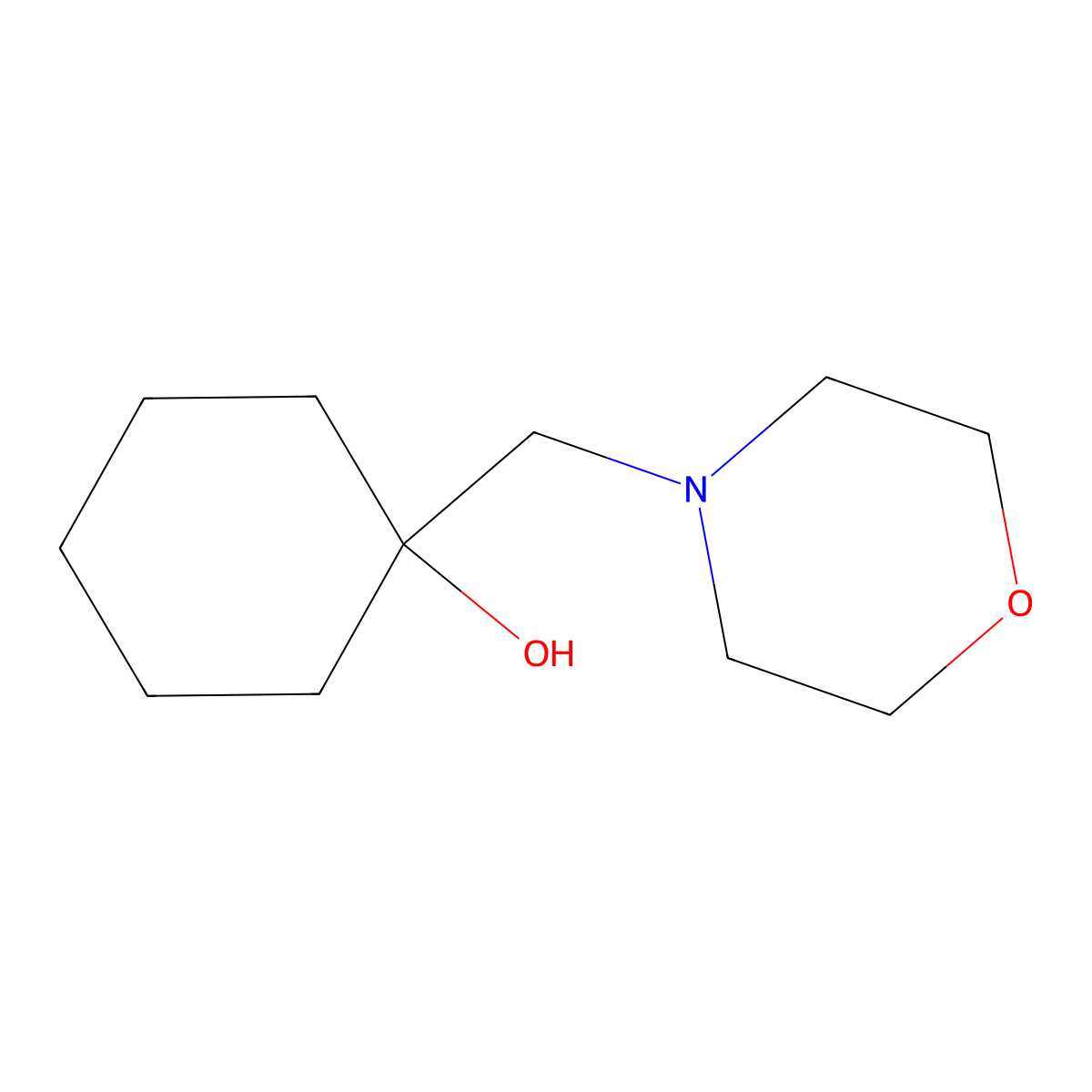 1-[(Morpholin-4-yl)methyl]cyclohexan-1-ol molecular structure, CAS 116886-08-9
