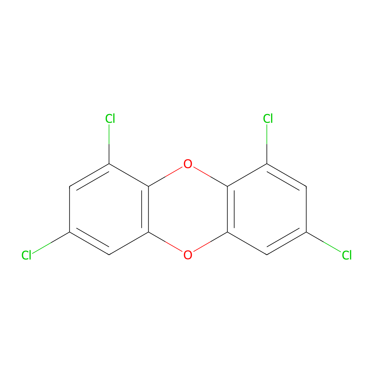1,3,7,9-Tetrachlorodibenzo-P-dioxin molecular structure, CAS 116889-70-4