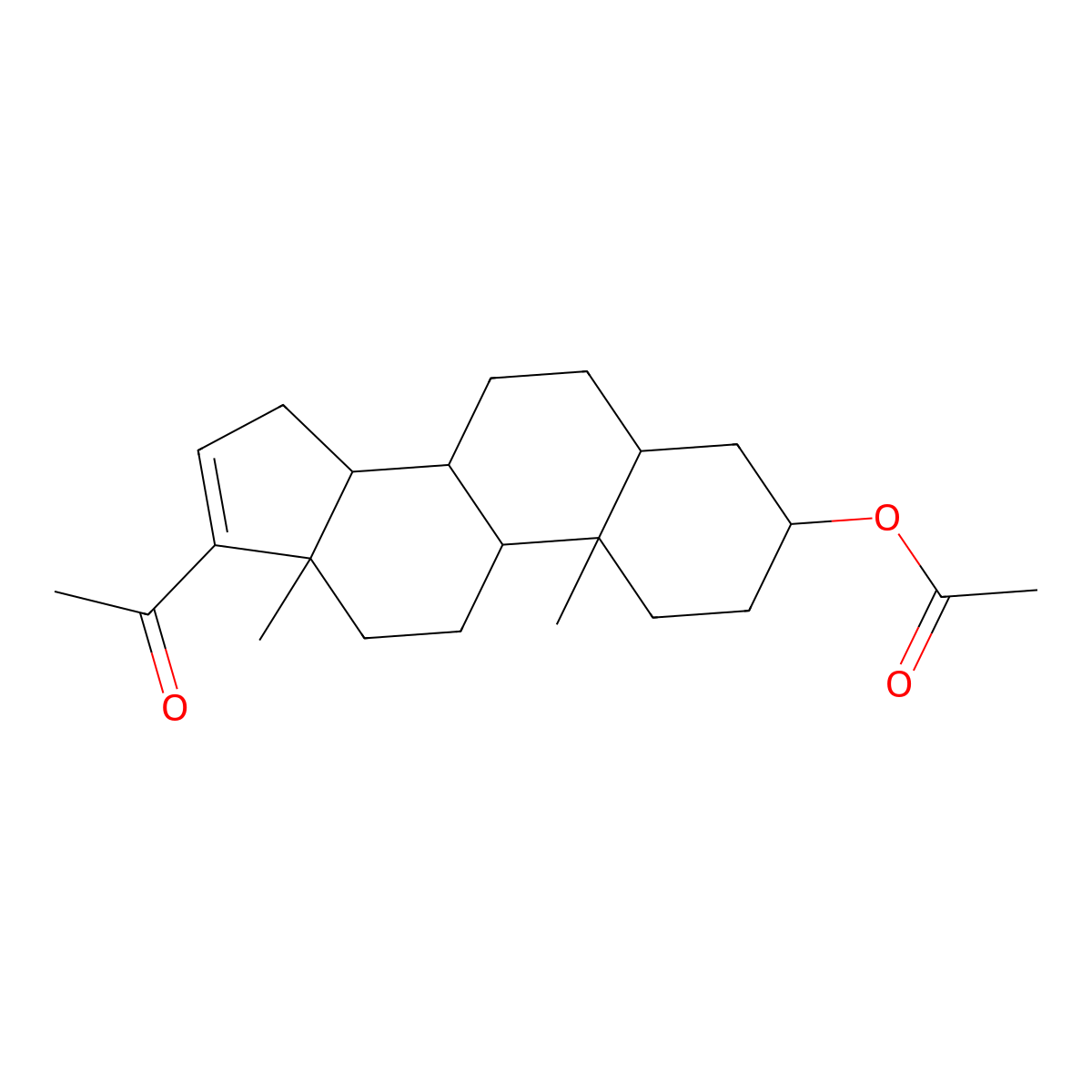 [(3S,5S,8R,9S,10S,13S,14S)-17-acetyl-10,13-dimethyl-2,3,4,5,6,7,8,9,11,12,14,15-dodecahydro-1H-cyclopenta[a]phenanthren-3-yl] acetate molecular structure, CAS 1169-20-6