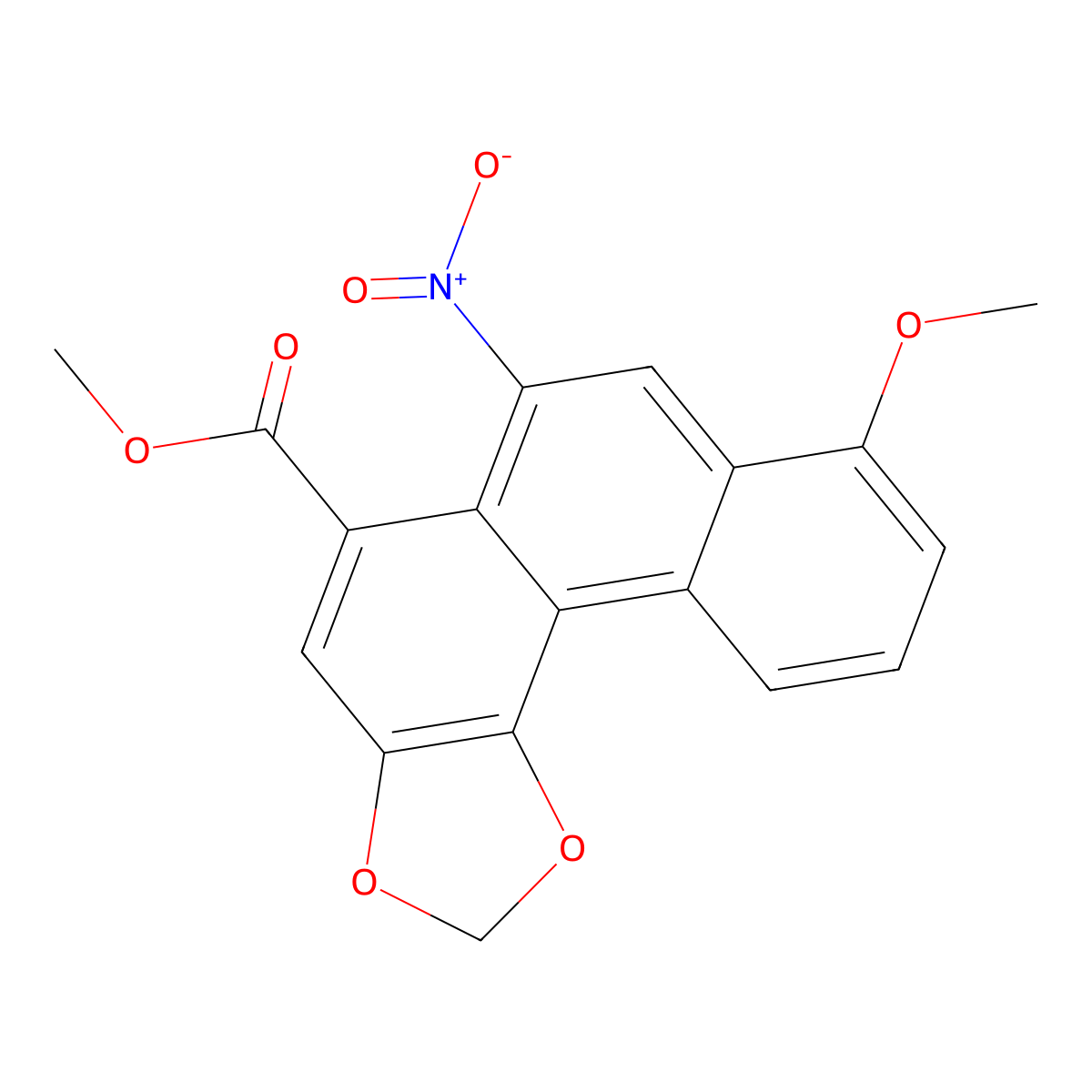 Aristolochic acid I methyl ester molecular structure, CAS 1169-60-4