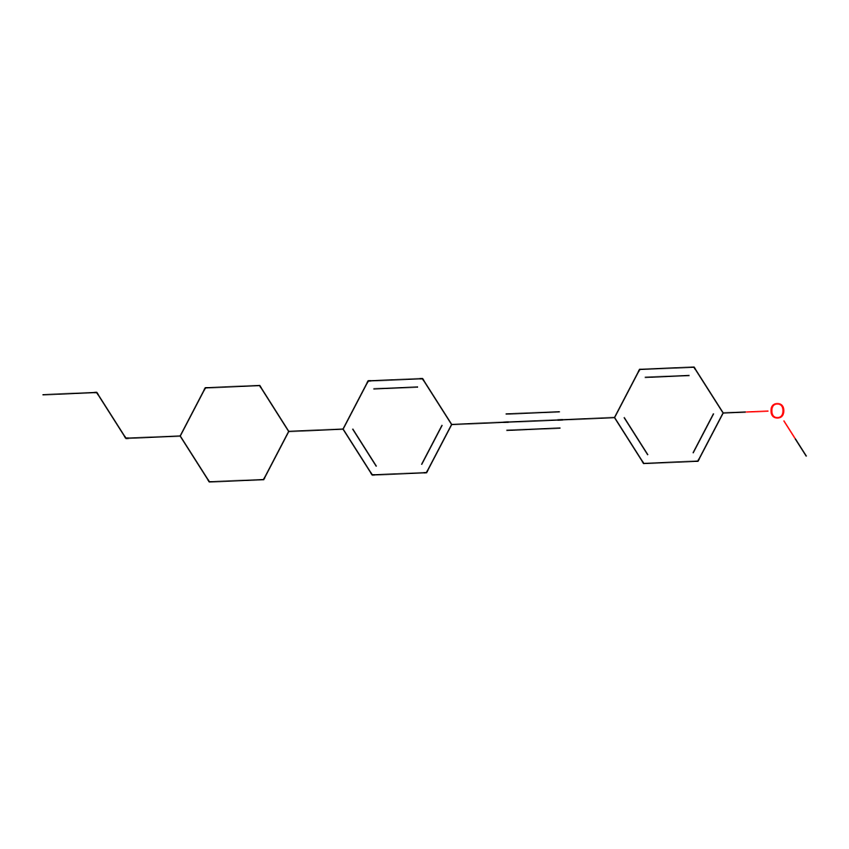 1-Methoxy-4-[2-[4-(4-propylcyclohexyl)phenyl]ethynyl]benzene molecular structure, CAS 116903-47-0