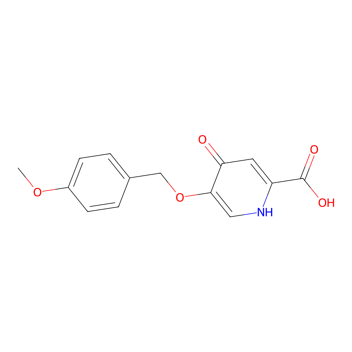 4-Hydroxy-5-(4-methoxybenzyloxy)picolinic acid molecular structure, CAS 116903-86-7