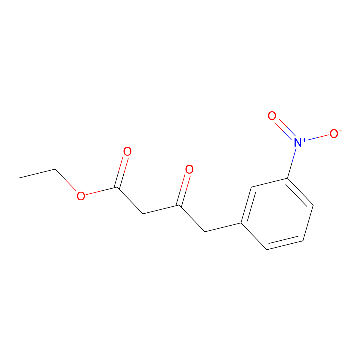 Ethyl 4-(3-nitrophenyl)-3-oxobutanoate molecular structure, CAS 116904-71-3