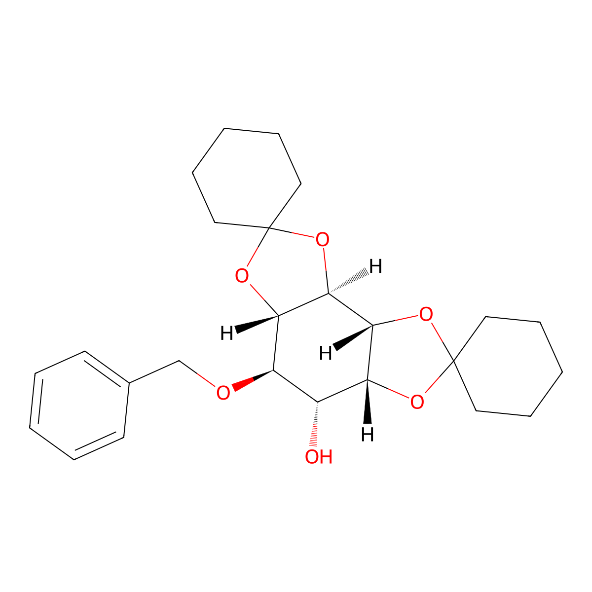 4-O-Benzyl-1,2:3,4-Di-o-Cyclohexylidene-D-Myo-Inositol molecular structure, CAS 116907-54-1