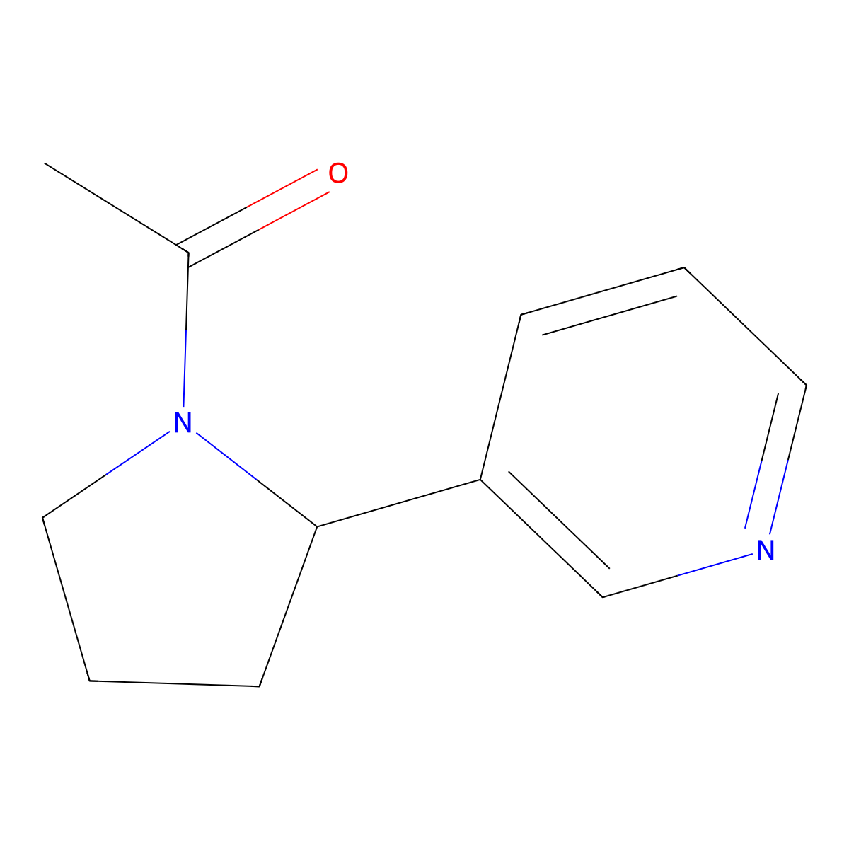 1-[(2R)-2-(Pyridin-3-yl)pyrrolidin-1-yl]ethan-1-one molecular structure, CAS 116909-73-0
