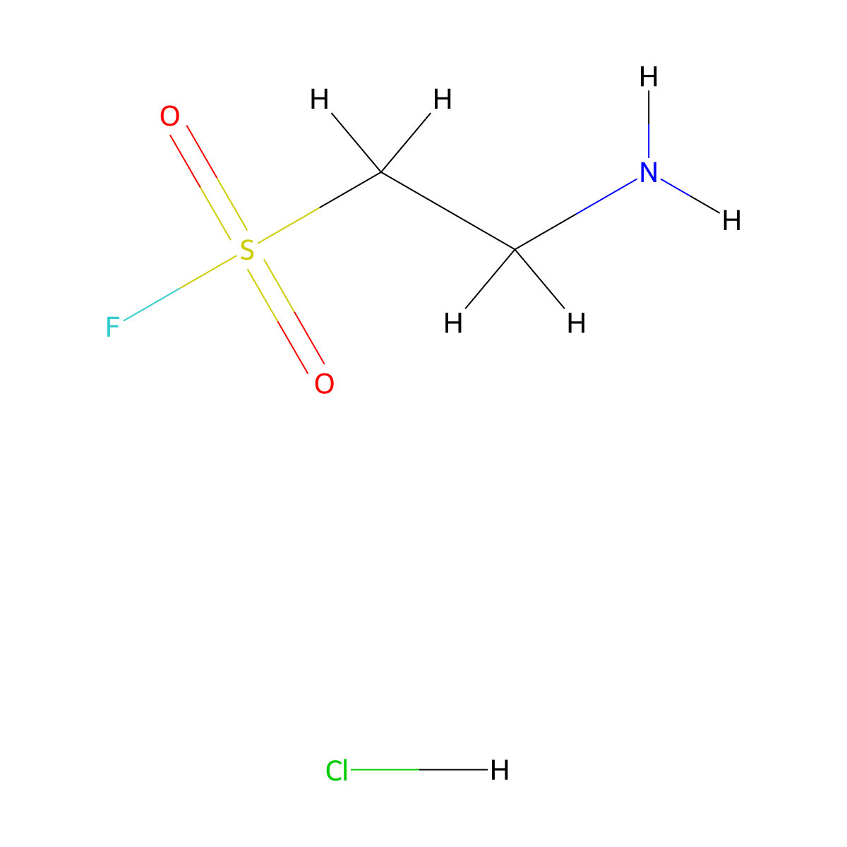 2-Aminoethane-1-sulfonyl fluoride hydrochloride molecular structure, CAS 1169199-27-2
