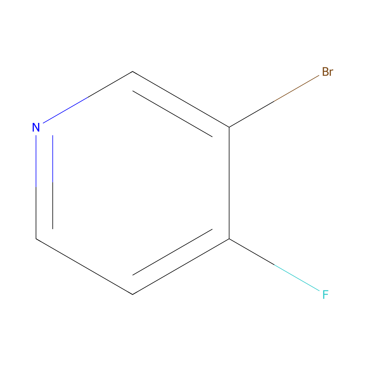 3-Bromo-4-fluoropyridine molecular structure, CAS 116922-60-2