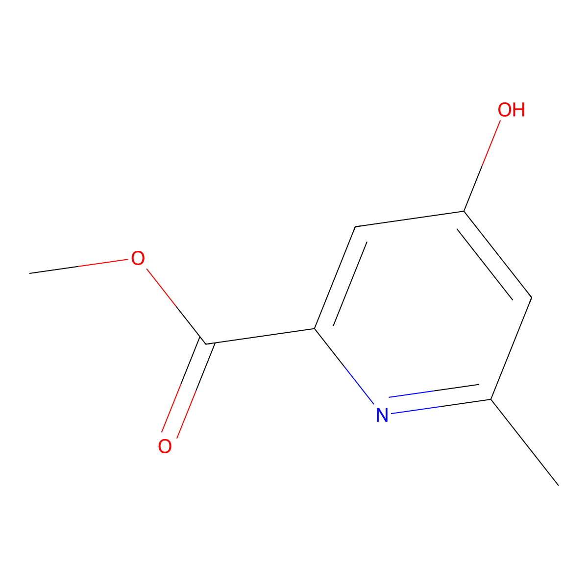 Methyl 4-hydroxy-6-methylpicolinate molecular structure, CAS 116929-25-0