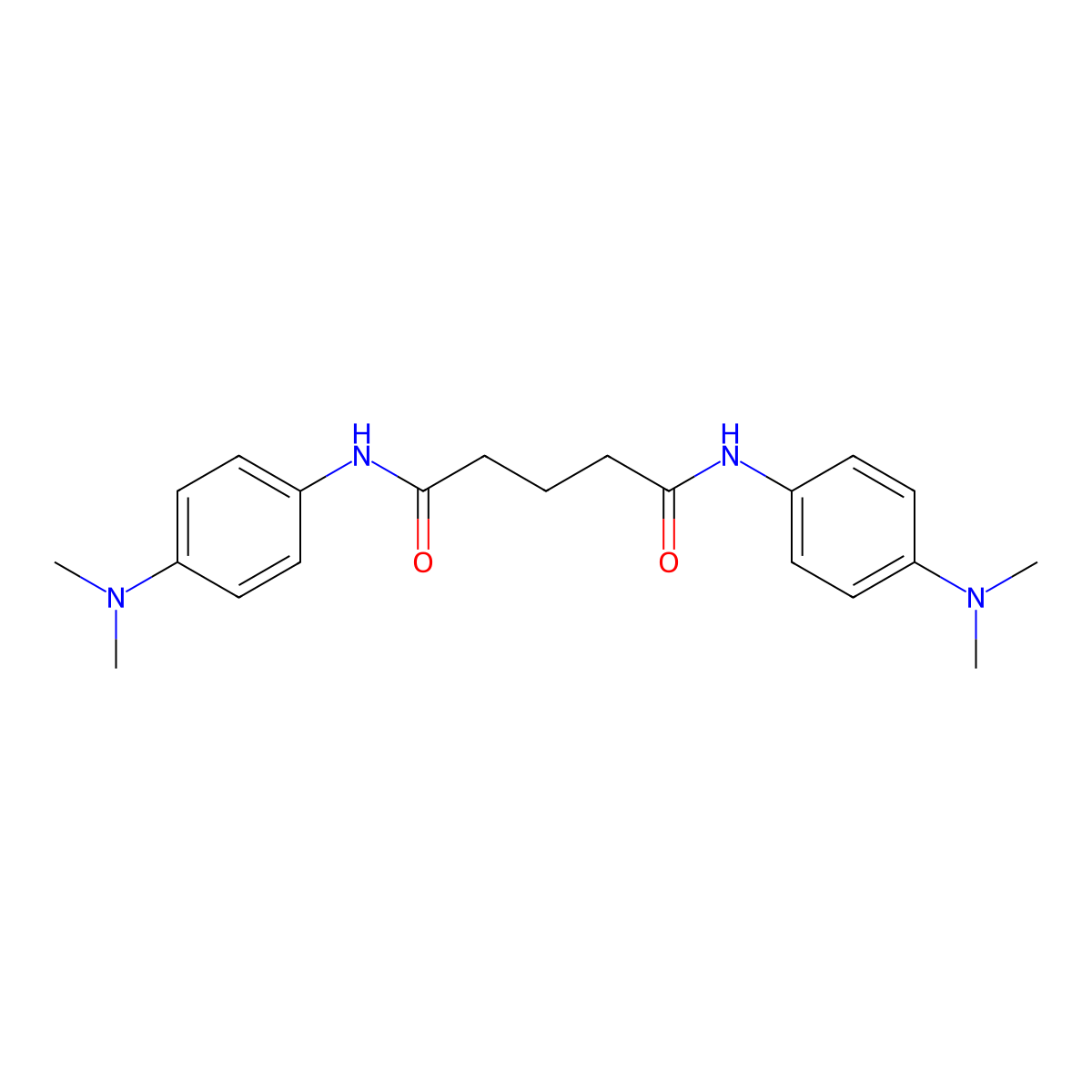 N,N'-bis[4-(dimethylamino)phenyl]pentanediamide molecular structure, CAS 116929-59-0