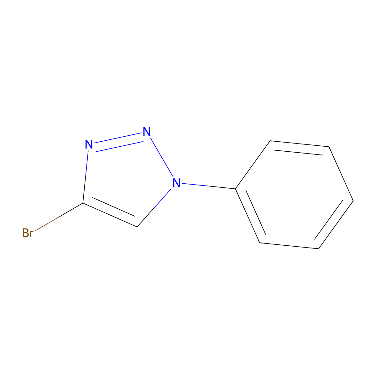 4-Bromo-1-phenyl-1H-1,2,3-triazole molecular structure, CAS 116933-01-8