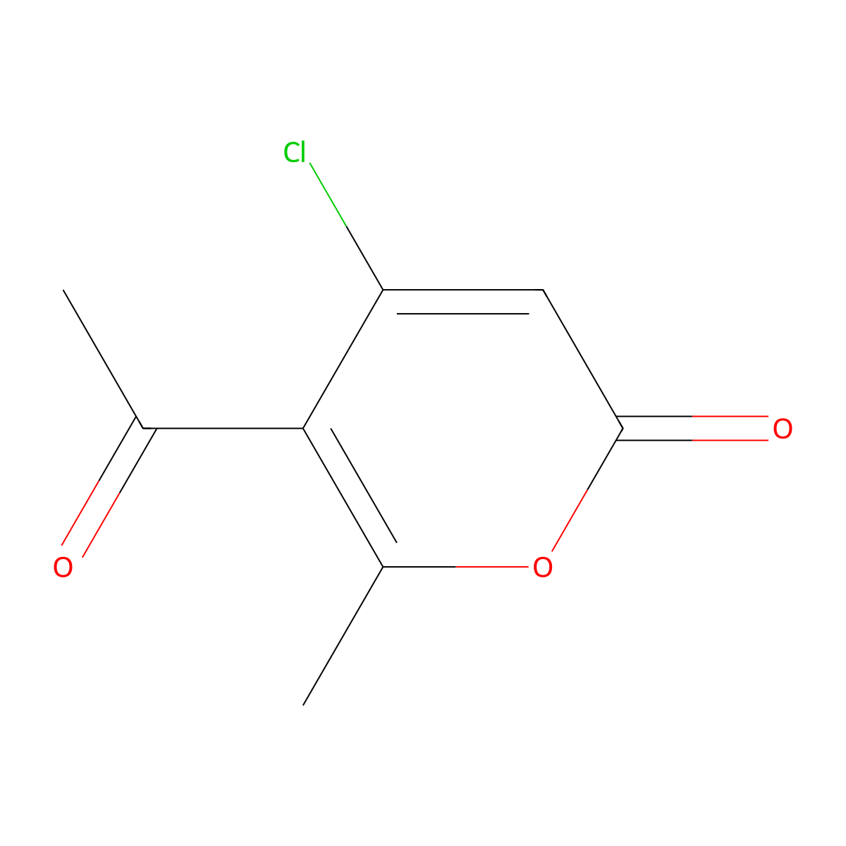 5-acetyl-4-chloro-6-methyl-2H-pyran-2-one molecular structure, CAS 116934-73-7