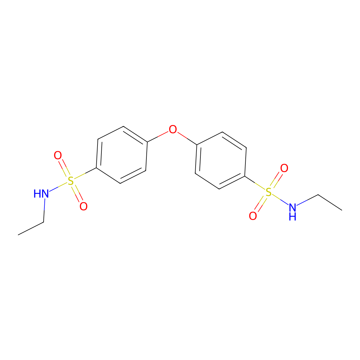 4,4'-Oxybis[N-ethyl-benzenesulfonamide] molecular structure, CAS 116937-39-4