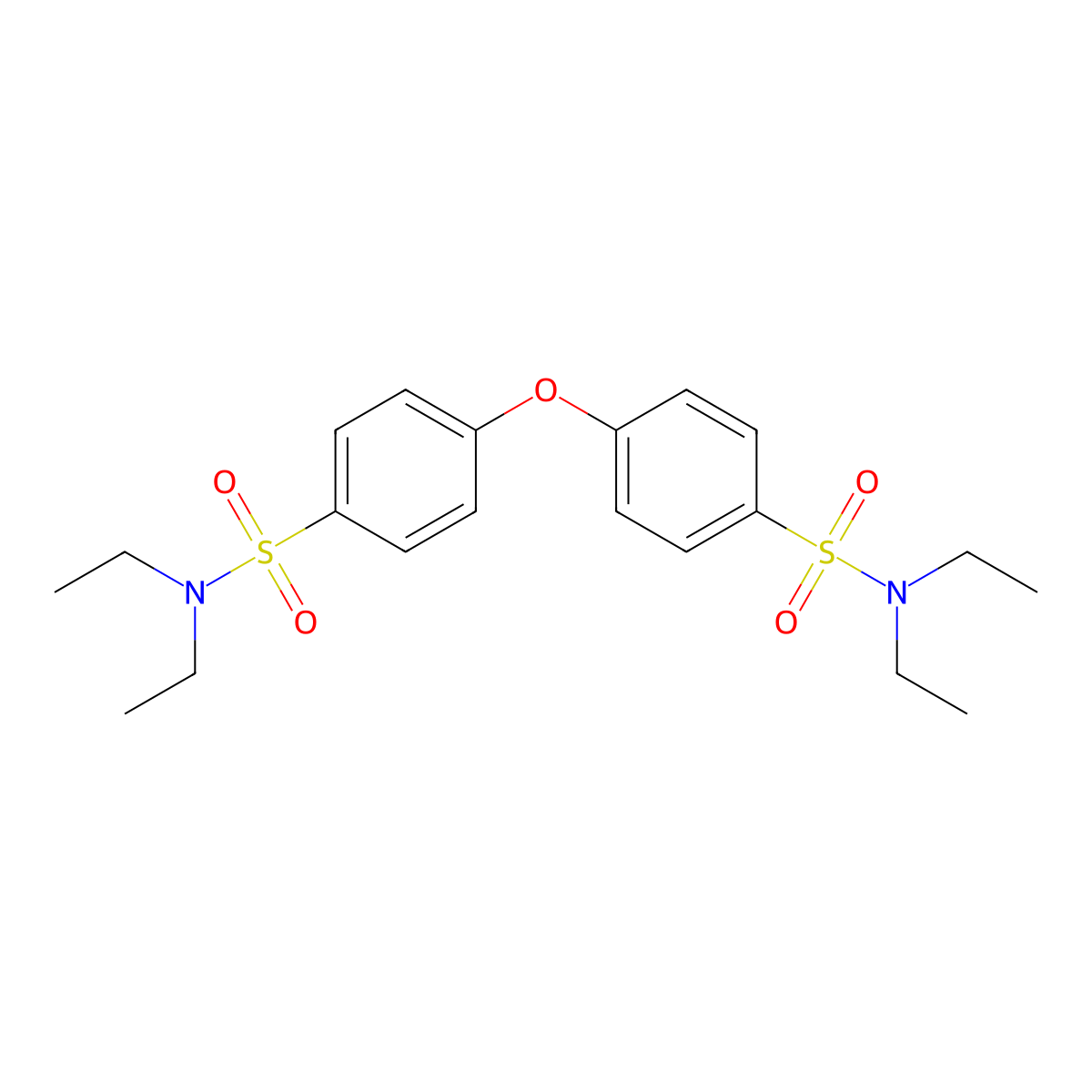 4-[4-(diethylsulfamoyl)phenoxy]-N,N-diethylbenzenesulfonamide molecular structure, CAS 116937-41-8