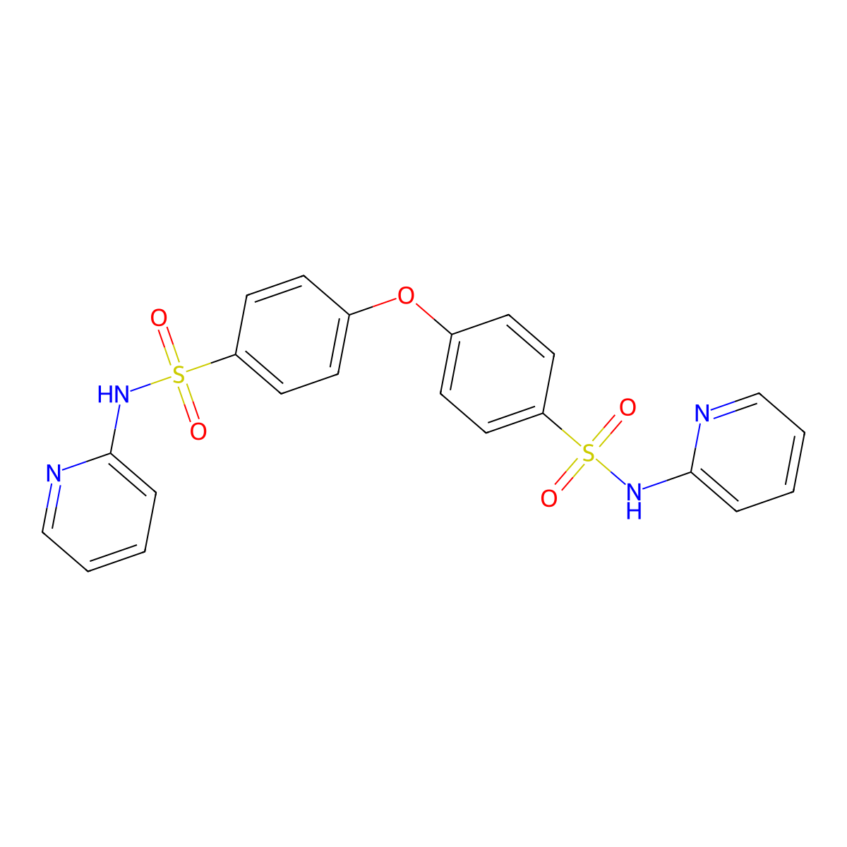 Benzenesulfonamide, 4,4'-oxybis[N-2-pyridinyl- molecular structure, CAS 116937-42-9