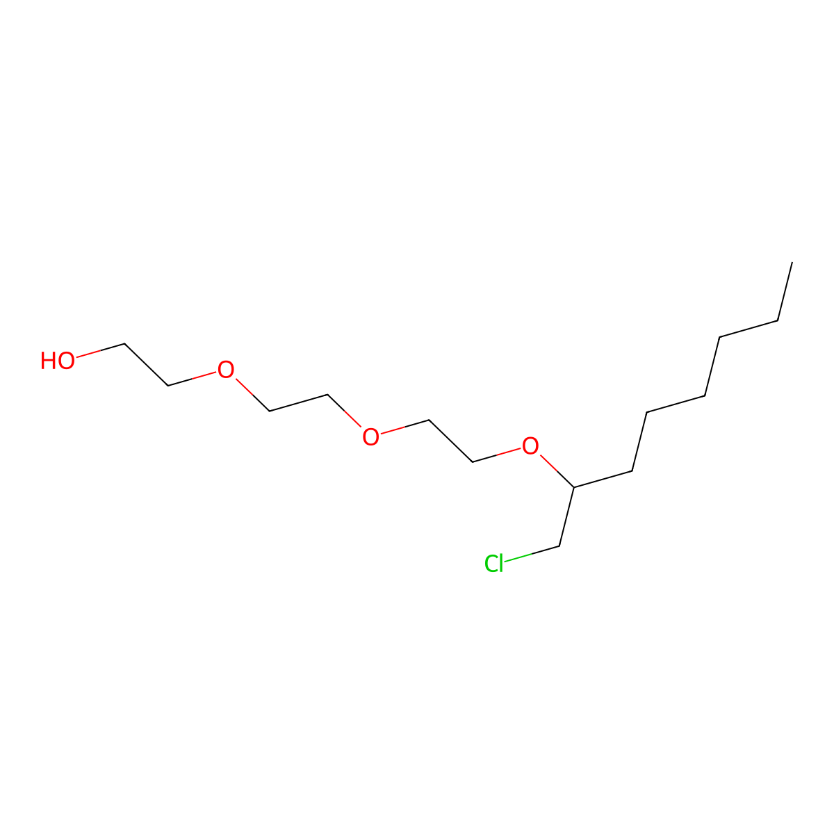 2-(2-{2-[(Chloromethyl)heptyloxy]ethoxy}ethoxy)ethan-1-ol molecular structure, CAS 116941-39-0