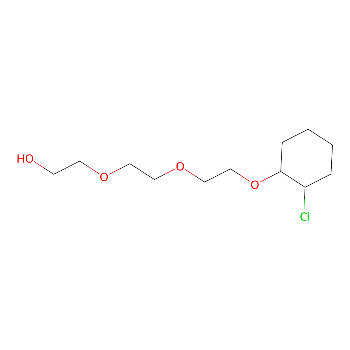 2-[2-[2-(2-Chlorocyclohexyl)oxyethoxy]ethoxy]ethanol molecular structure, CAS 116941-40-3