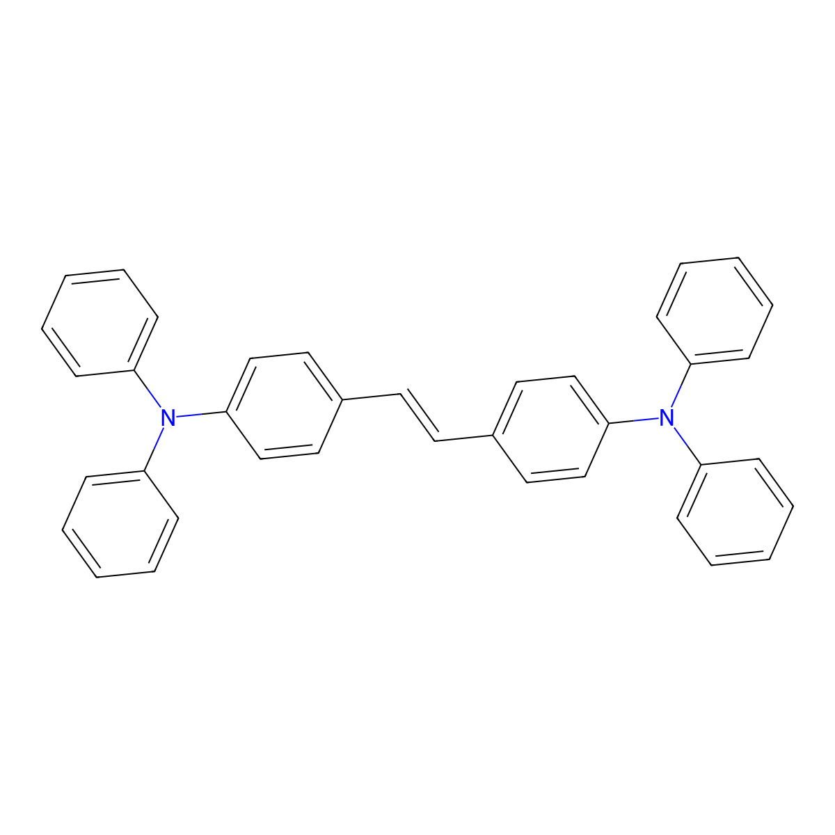 4,4'-(1,2-Ethenediyl)bis[N,N-diphenylbenzenamine] molecular structure, CAS 116942-09-7