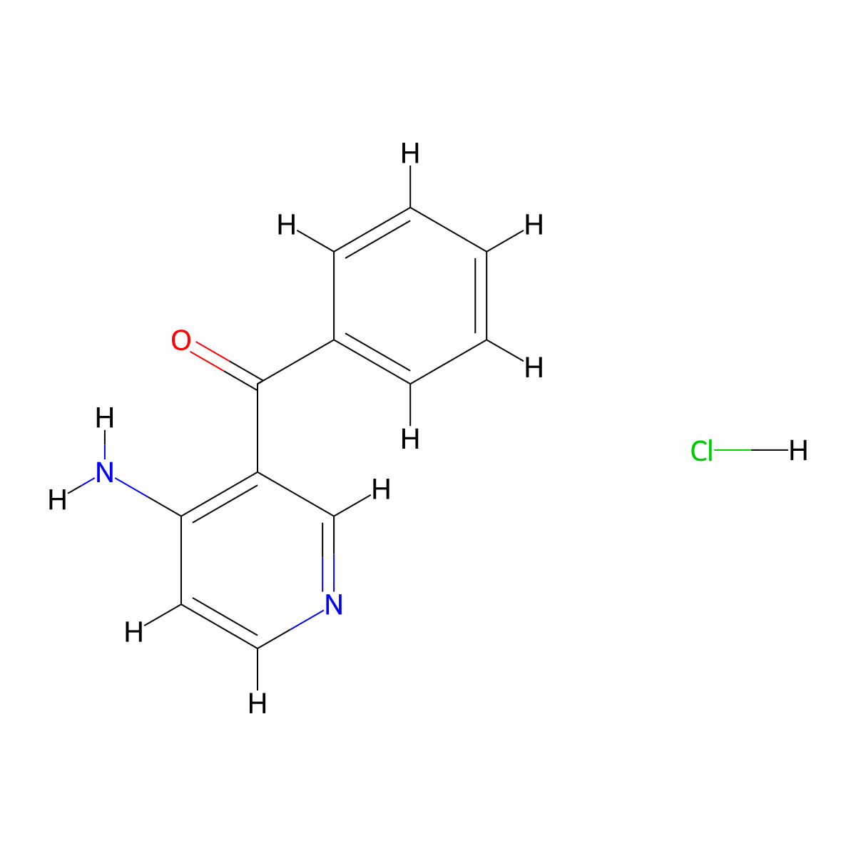 Methanone, (4-amino-3-pyridinyl)phenyl-, hydrochloride (1:1) molecular structure, CAS 116946-42-0