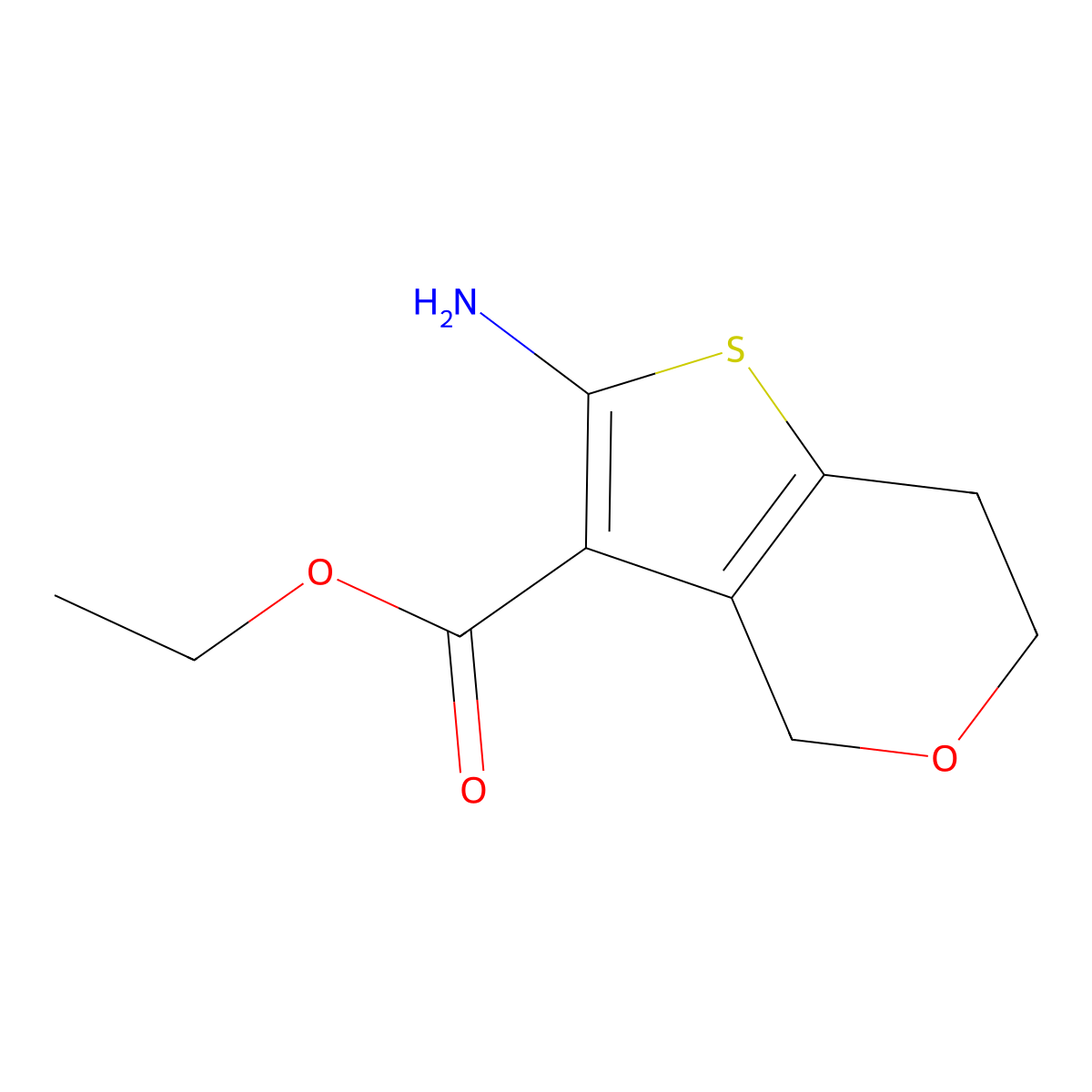 ethyl 2-amino-4H,6H,7H-thieno[3,2-c]pyran-3-carboxylate molecular structure, CAS 1169491-49-9