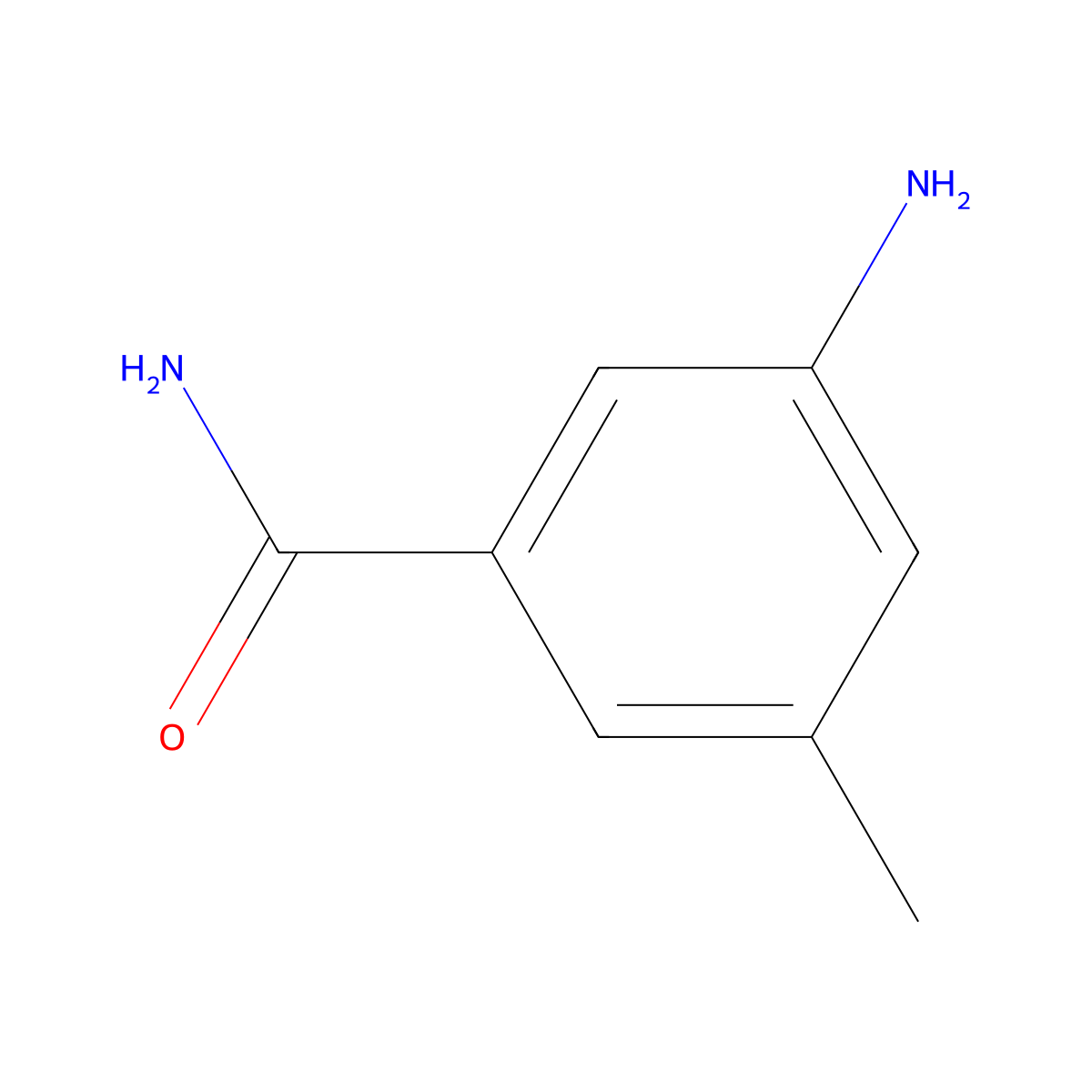 3-Amino-5-methylbenzamide molecular structure, CAS 1169516-89-5